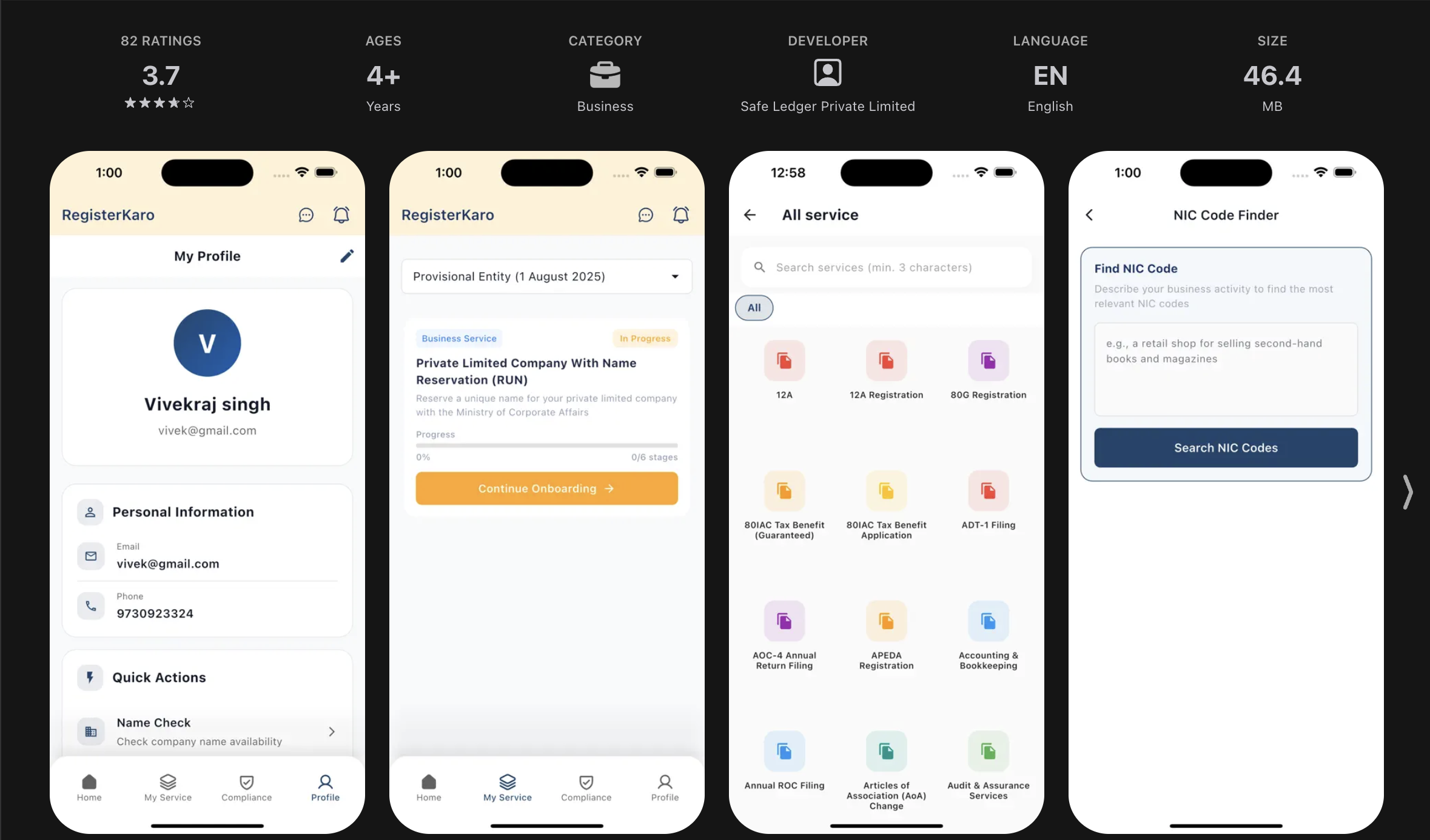 RegisterKaro App preview